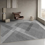 Wohnzimmer Teppich Grau