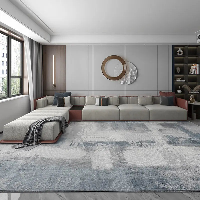 Grauer Wohnzimmer Teppich