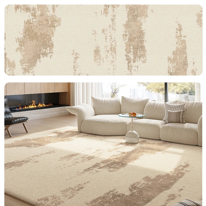 Großer Teppich Beige