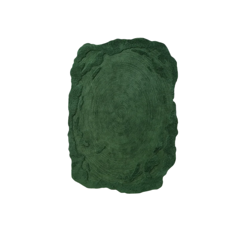 Grüner Hochflor Teppich