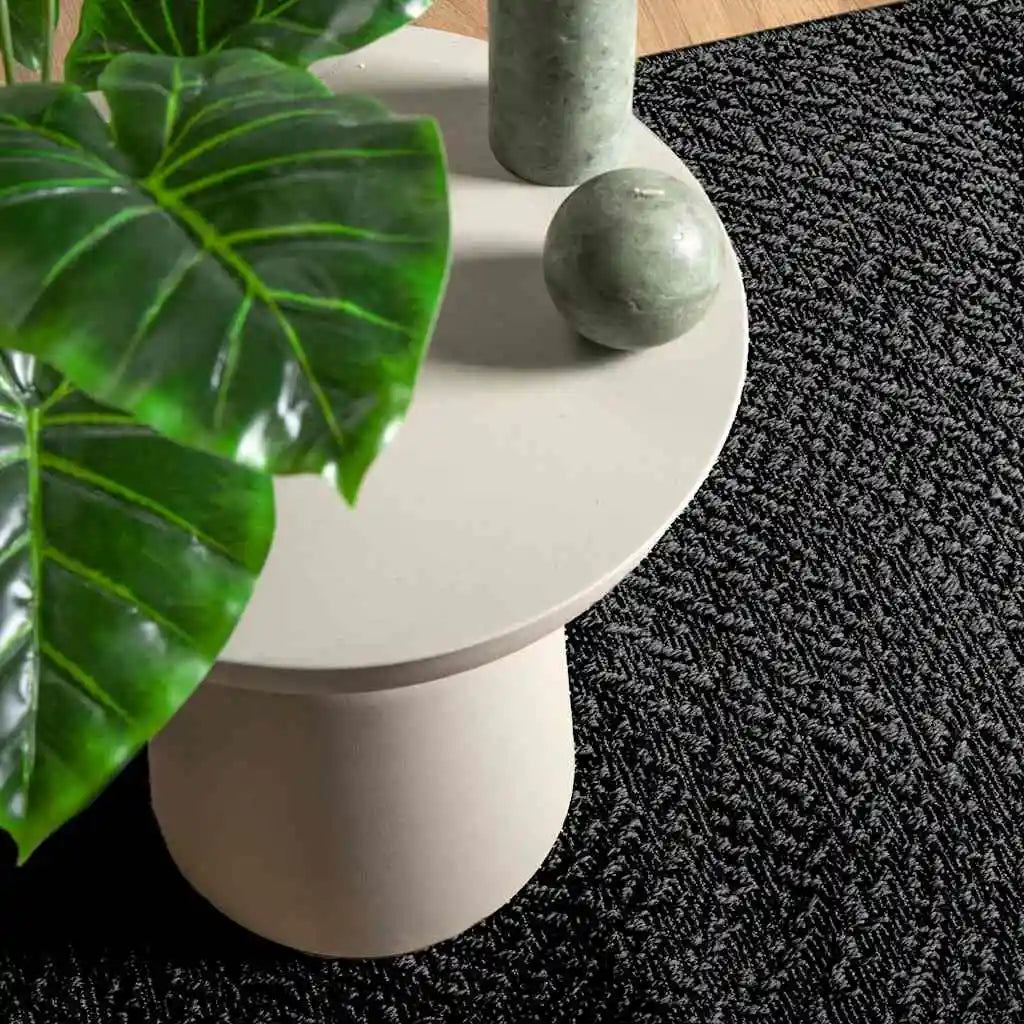 Kurzflor Teppich Schwarz