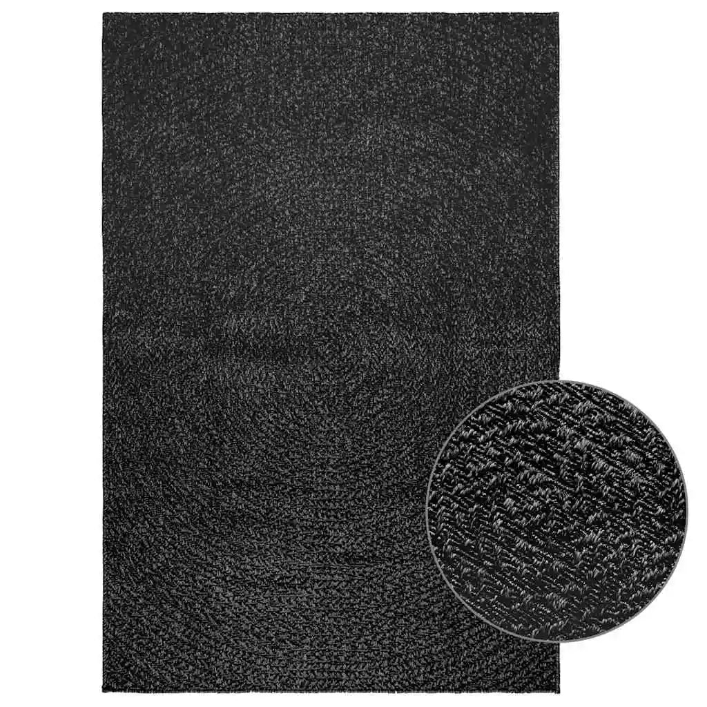 Kurzflor Teppich Schwarz