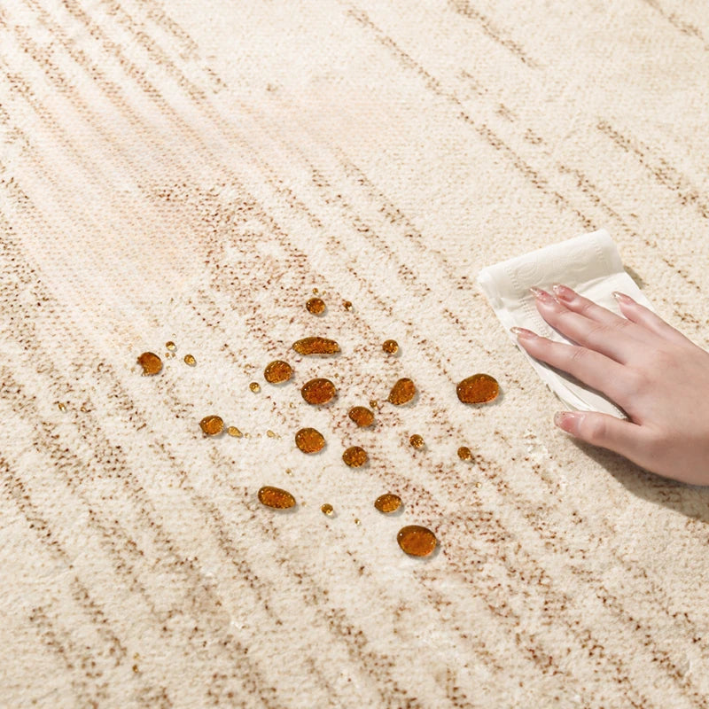 Großer Teppich Beige