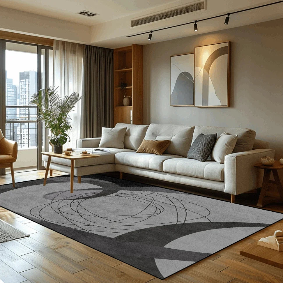 Grauer Teppich Wohnzimmer