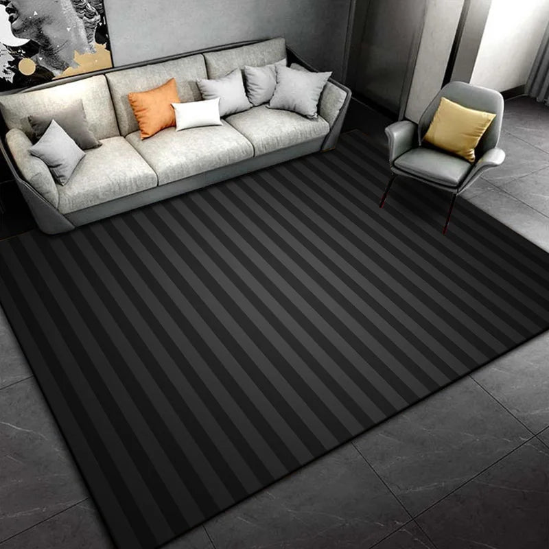 Schwarzer Teppich Wohnzimmer