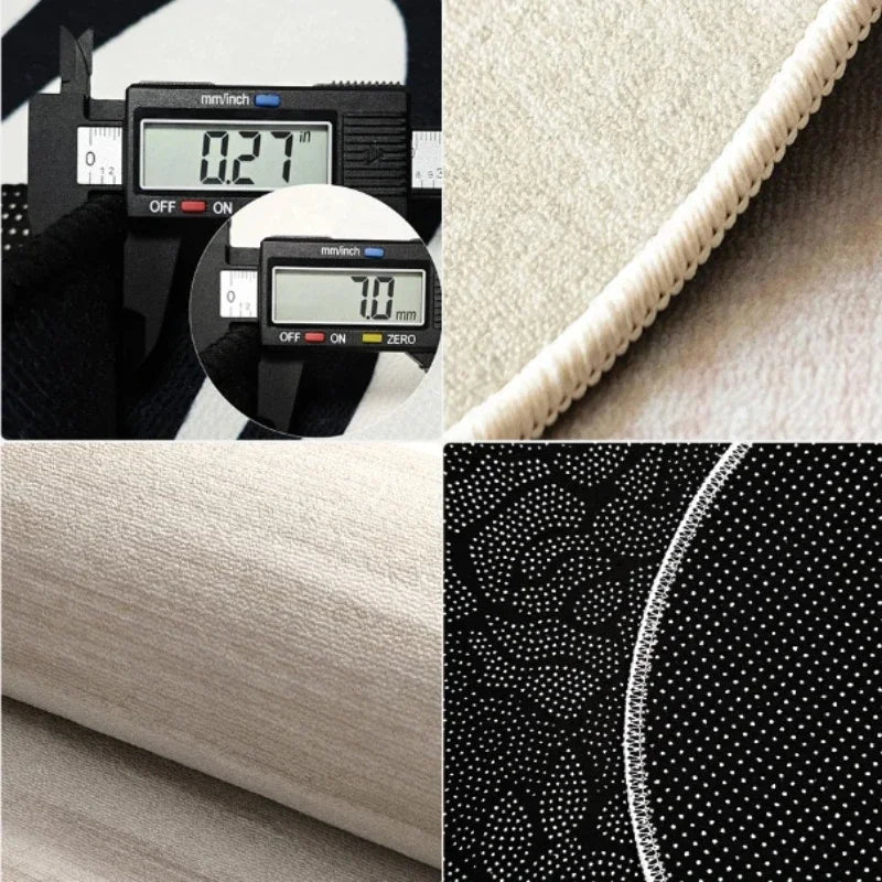 Kurzflor Teppich Beige