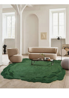 Grüner Hochflor Teppich