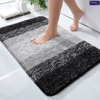badezimmer teppich grau