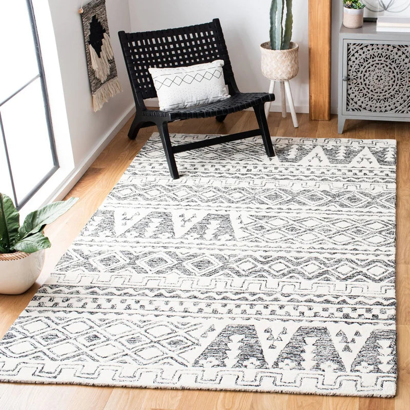 boho teppich creme