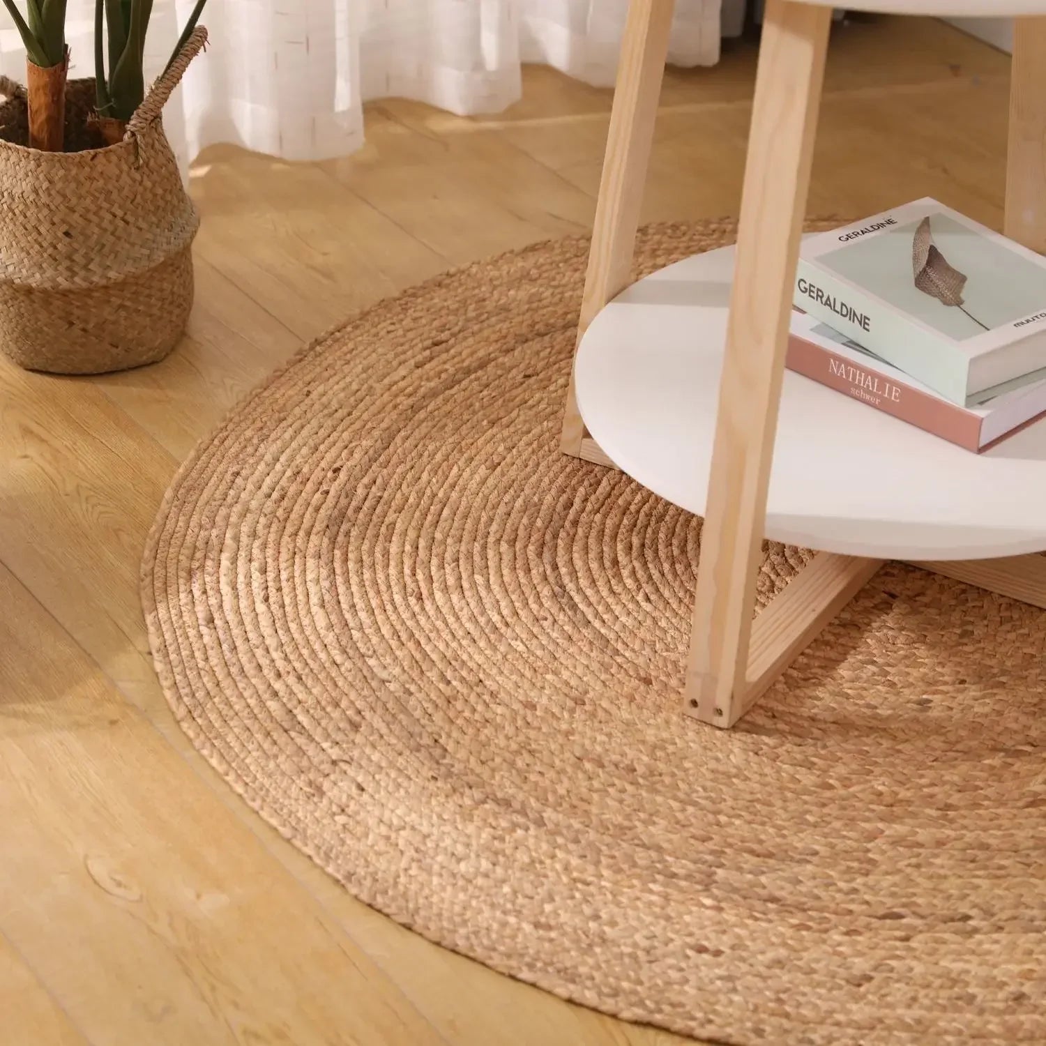 jute teppich creme