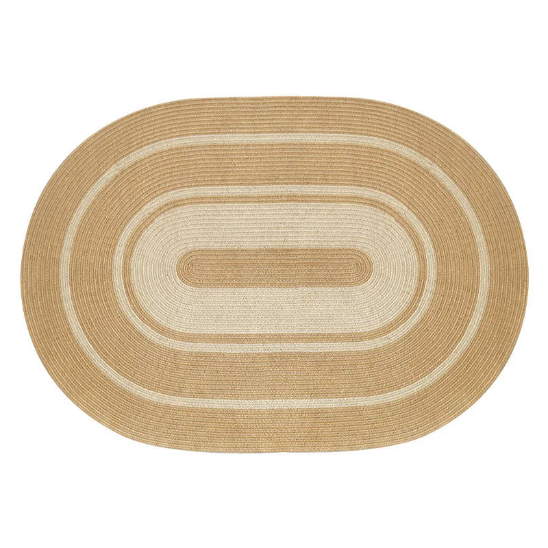 jute teppich oval 80cm