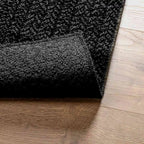 jute teppich schwarz