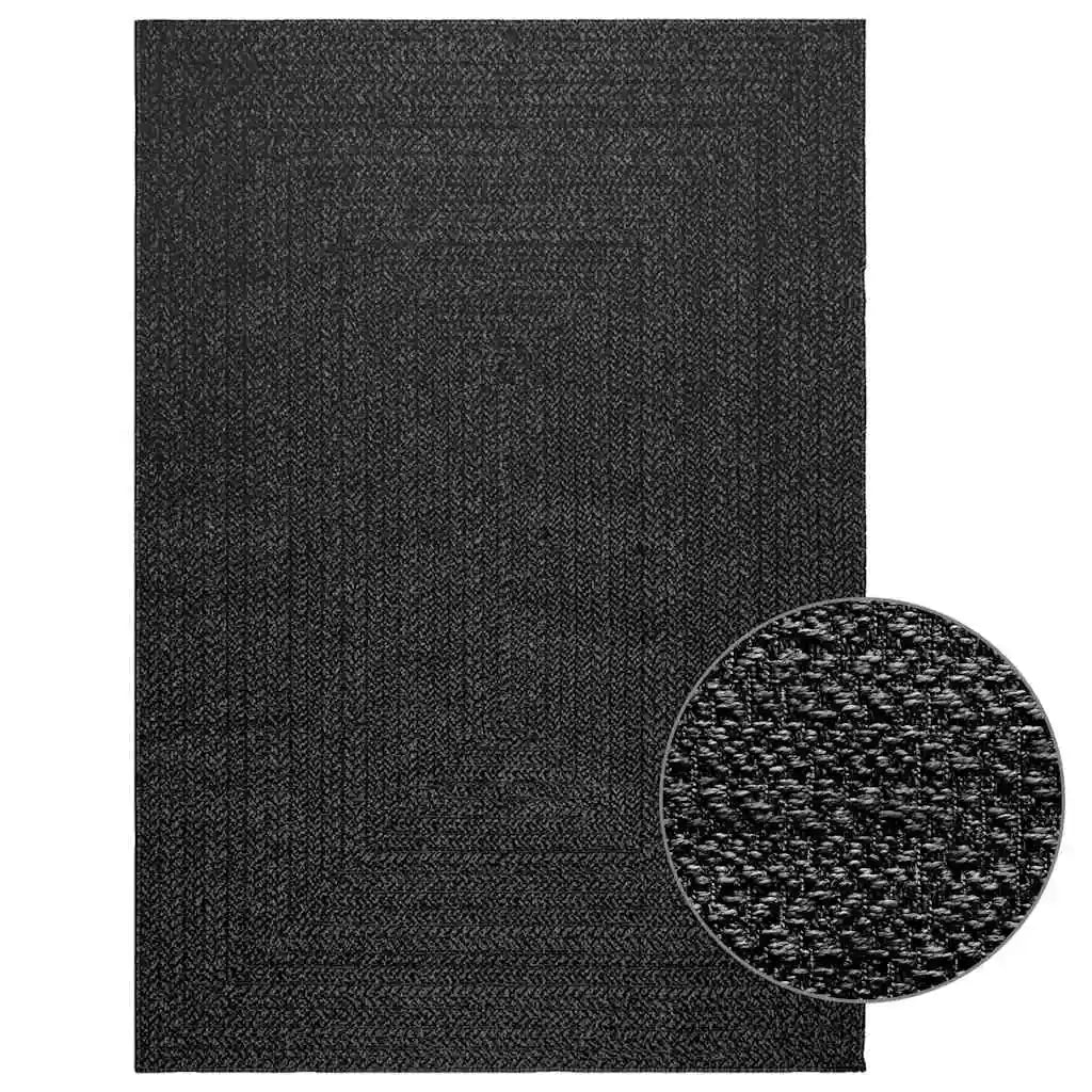 jute teppich schwarz