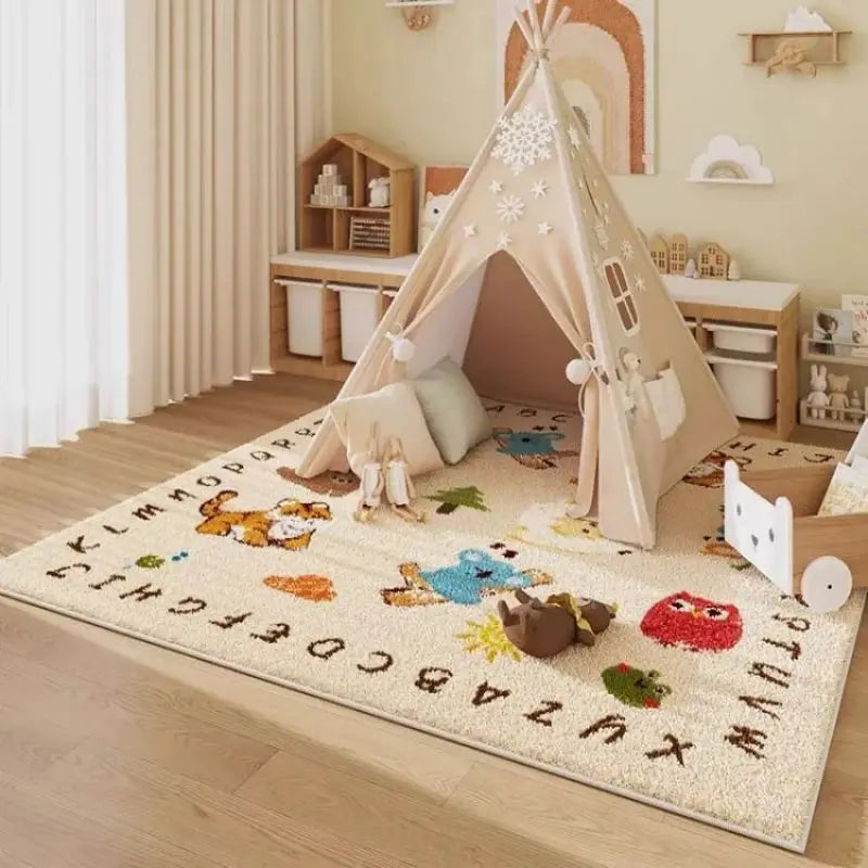 kinderzimmer teppich beige
