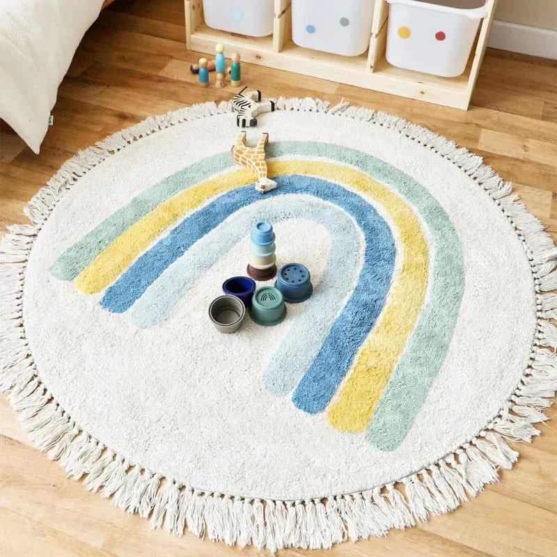 kinderzimmer teppich rund