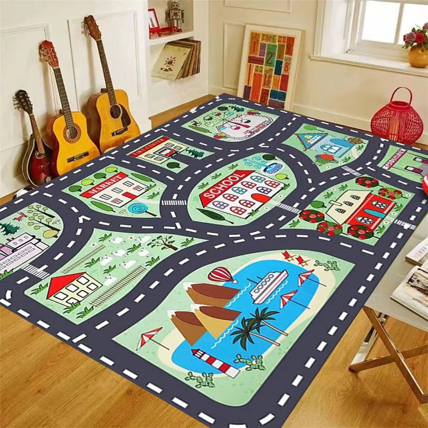 straßenteppich kinderzimmer 40x60cm