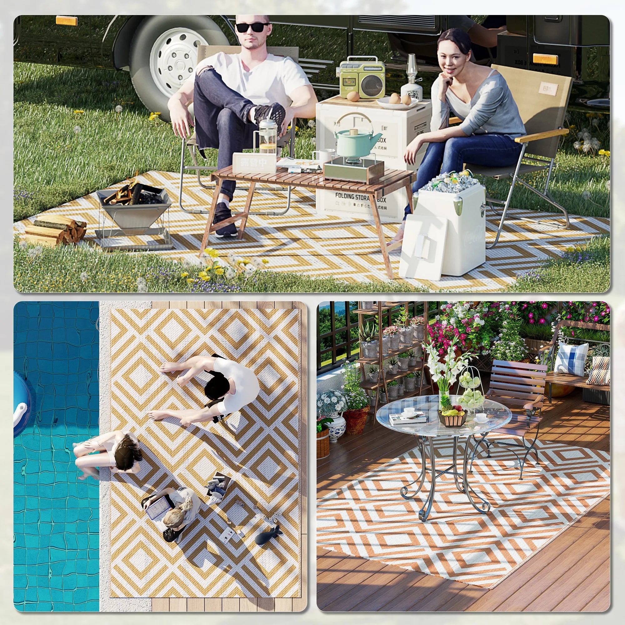 teppich auf terrasse