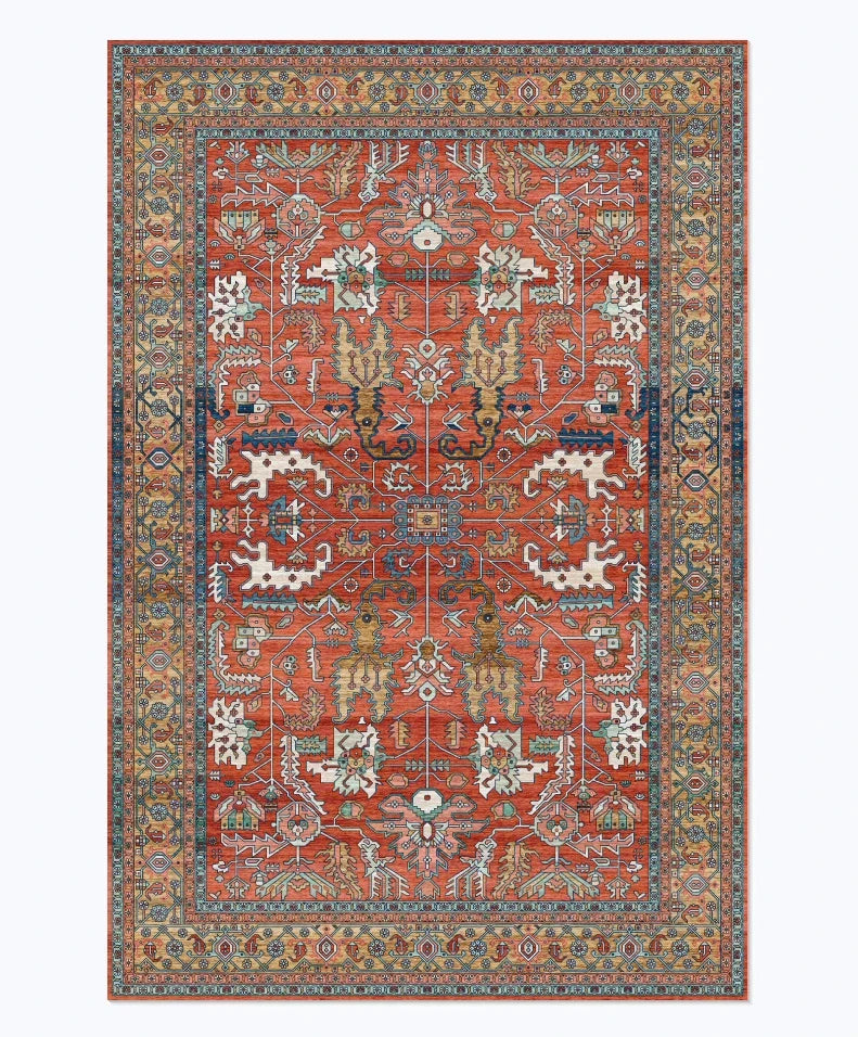 teppich rot vintage 80x120cm